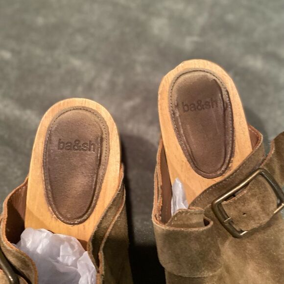 #510 BA&SH Suede Clogs - Picture 5 of 8